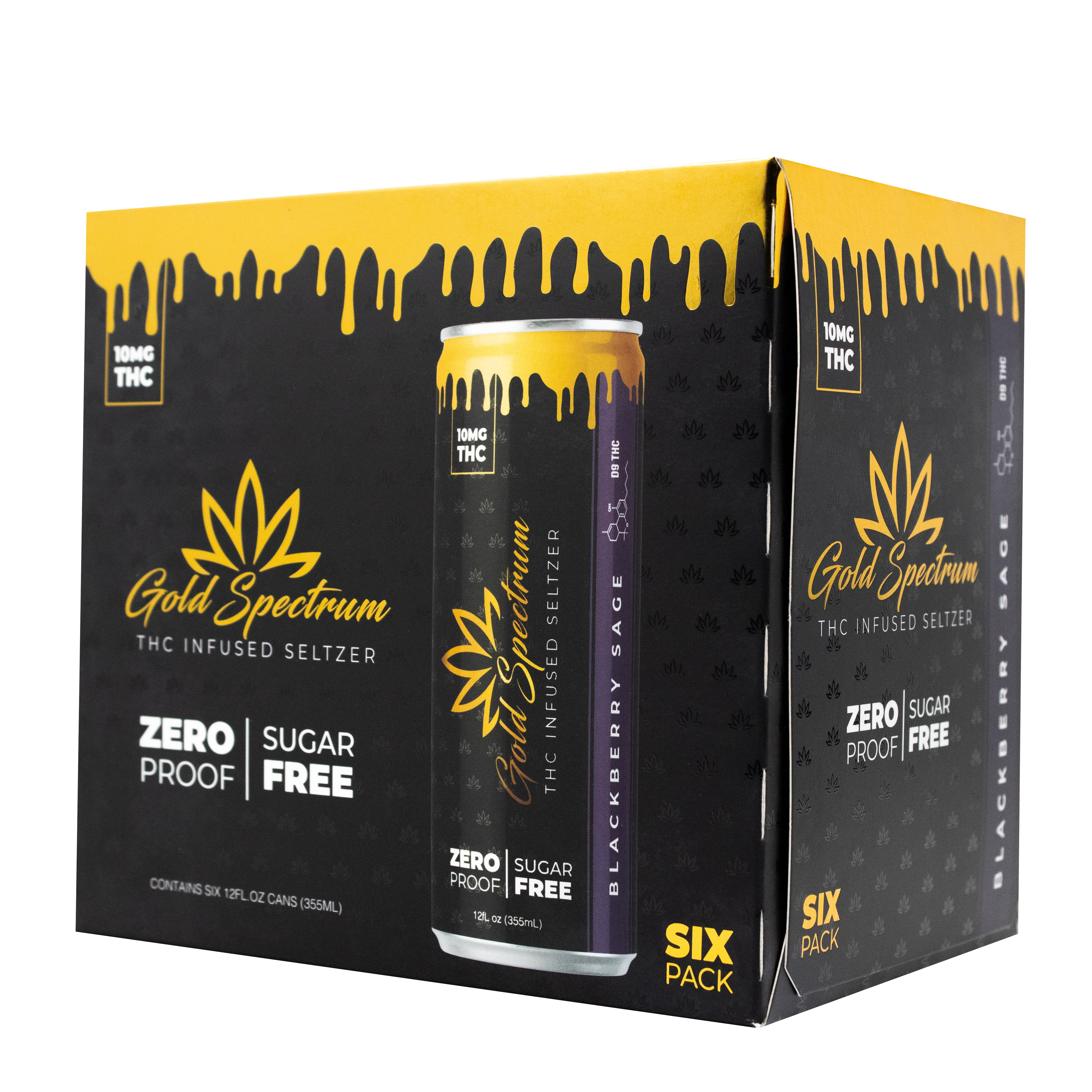 Gold Spectrum THC Infused Seltzer 6 Pack Beverage - Image 3